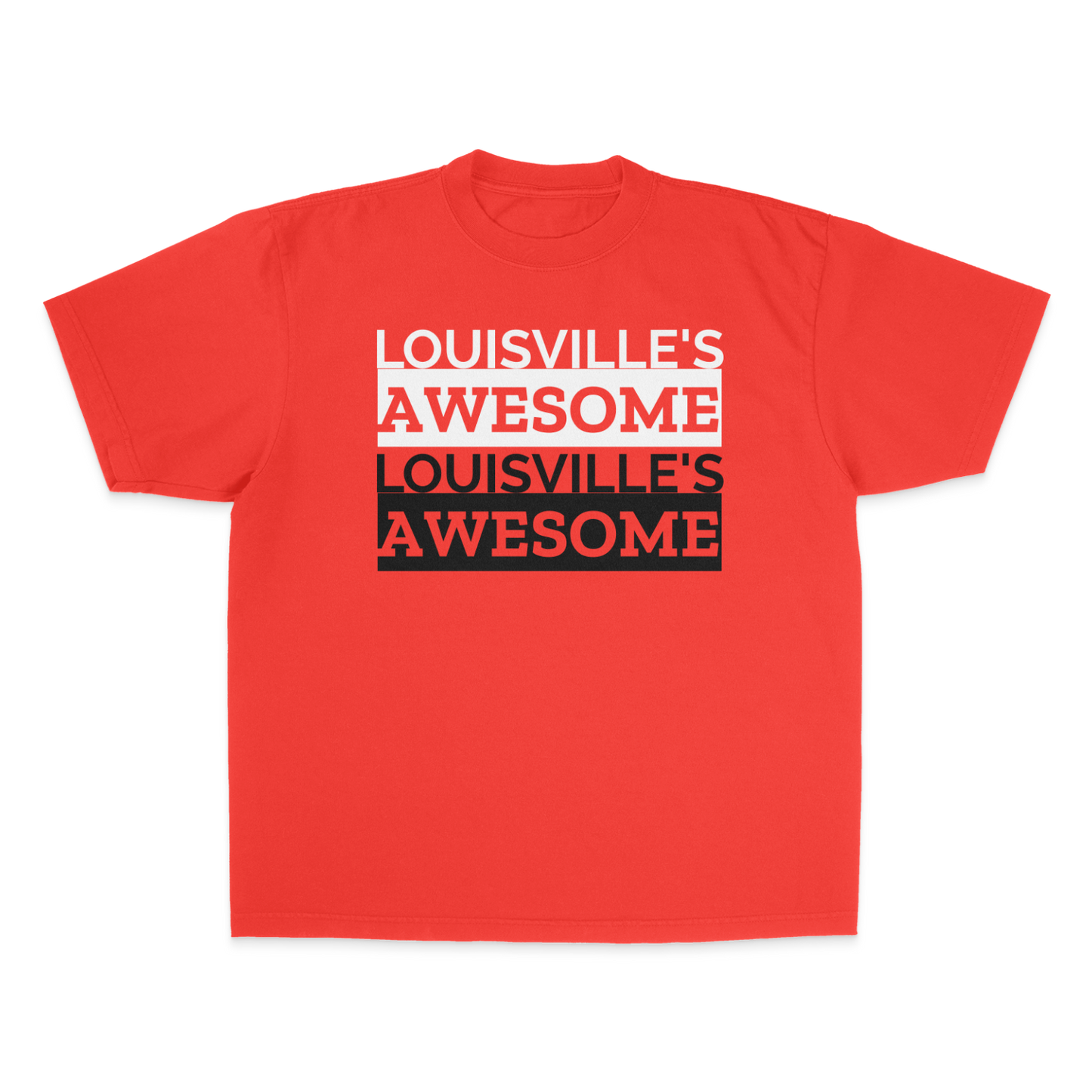 Louisville's Awesome 1st Gen 2.0 WHITE/BLACK. Garment Dye Max Heavyweight Shirt