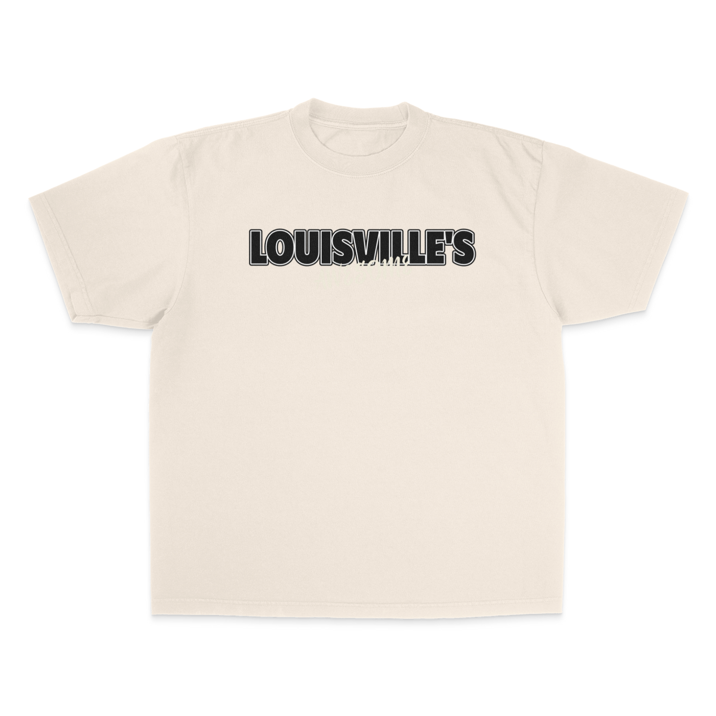 Louisville's Awesome 2nd Gen BLACK/CREAM. Garment Dye Max Heavyweight Shirt