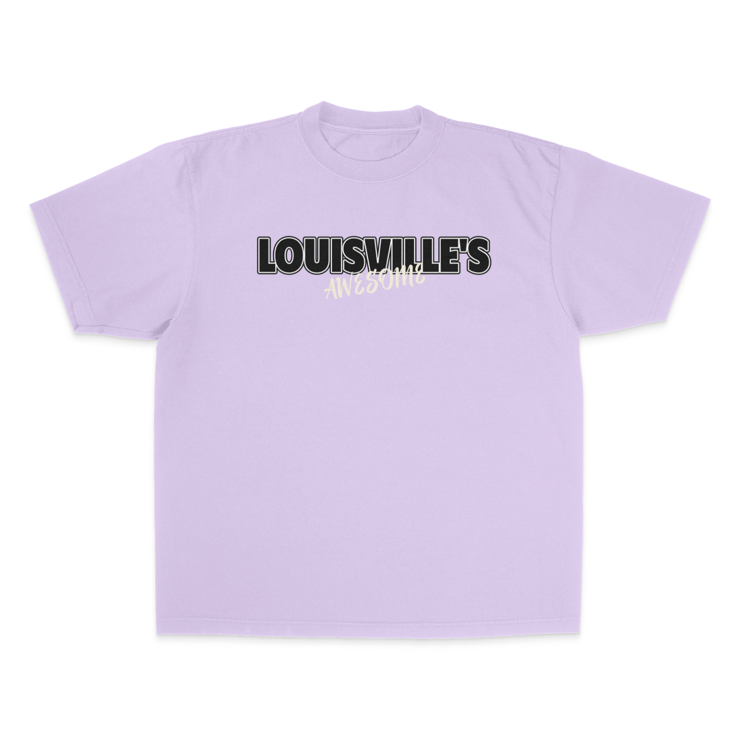 Louisville's Awesome 2nd Gen BLACK/CREAM. Garment Dye Max Heavyweight Shirt