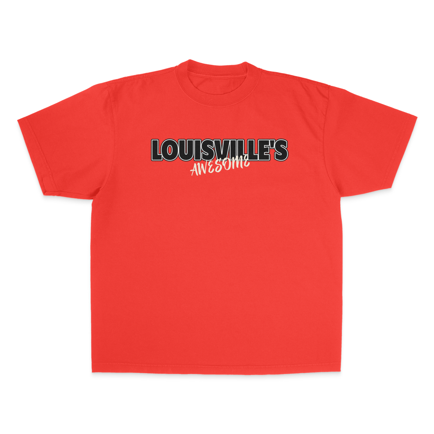 Louisville's Awesome 2nd Gen BLACK/CREAM. Garment Dye Max Heavyweight Shirt