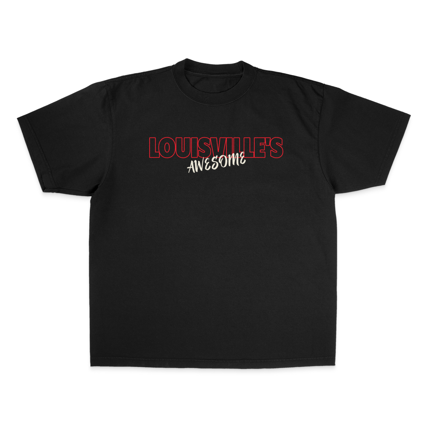 Louisville's Awesome 2nd Gen RED/BLACK/CREAM. Garment Dye Max Heavyweight Shirt