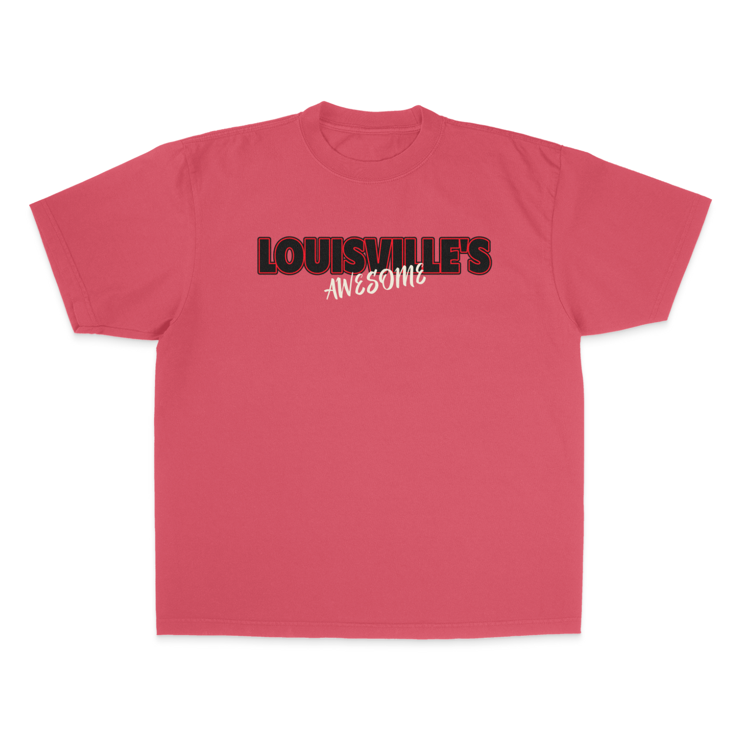 Louisville's Awesome 2nd Gen RED/BLACK/CREAM. Garment Dye Max Heavyweight Shirt