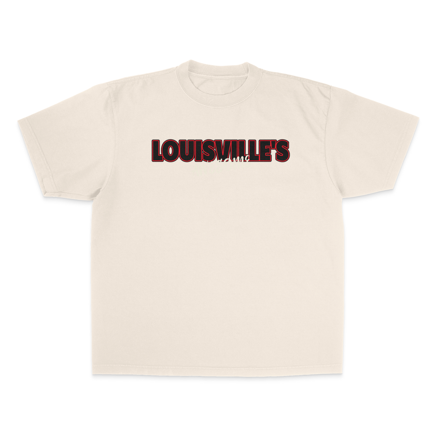 Louisville's Awesome 2nd Gen RED/BLACK/CREAM. Garment Dye Max Heavyweight Shirt