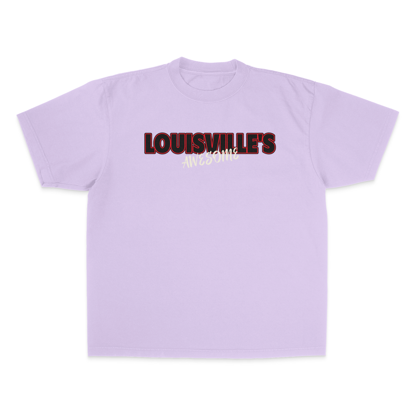 Louisville's Awesome 2nd Gen RED/BLACK/CREAM. Garment Dye Max Heavyweight Shirt