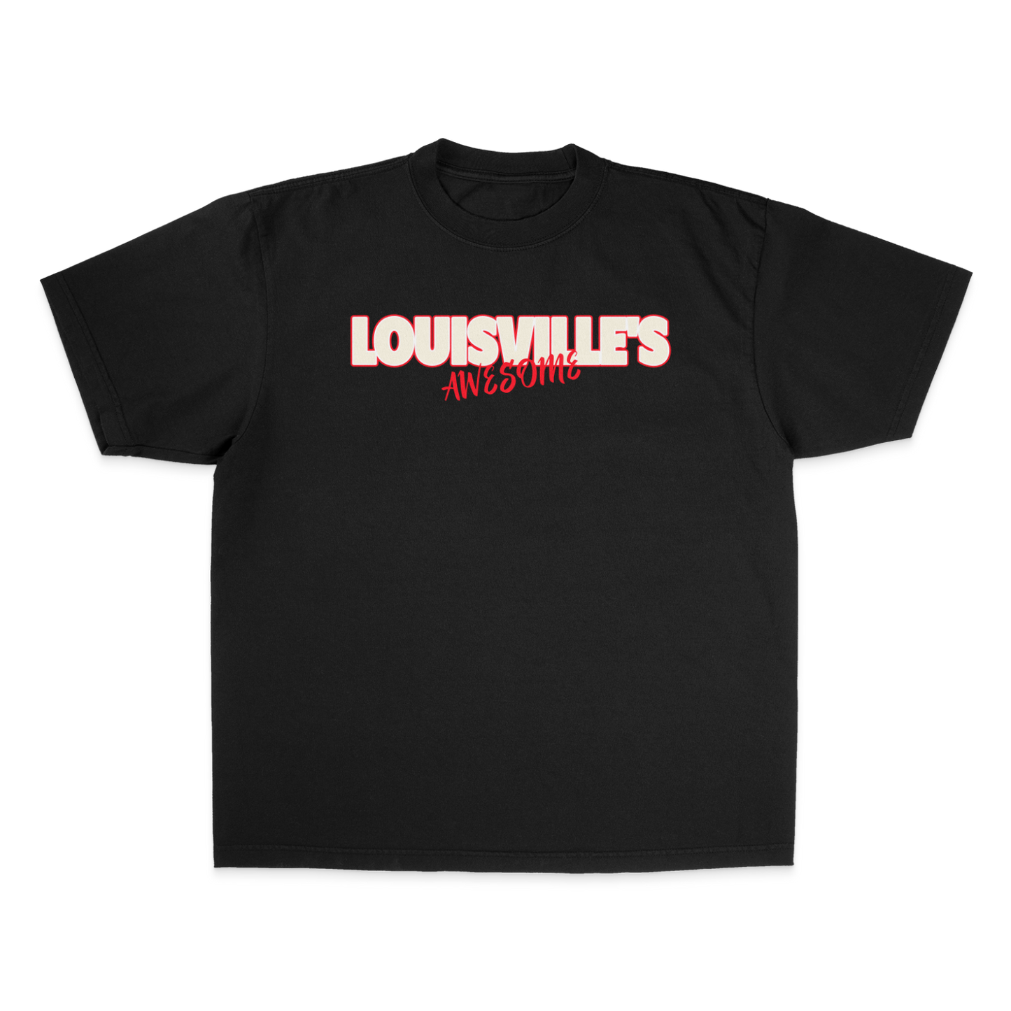 Louisville's Awesome 2nd Gen RED/CREAM. Garment Dye Max Heavyweight Shirt