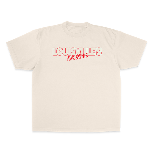 Louisville's Awesome 2nd Gen RED/CREAM. Garment Dye Max Heavyweight Shirt