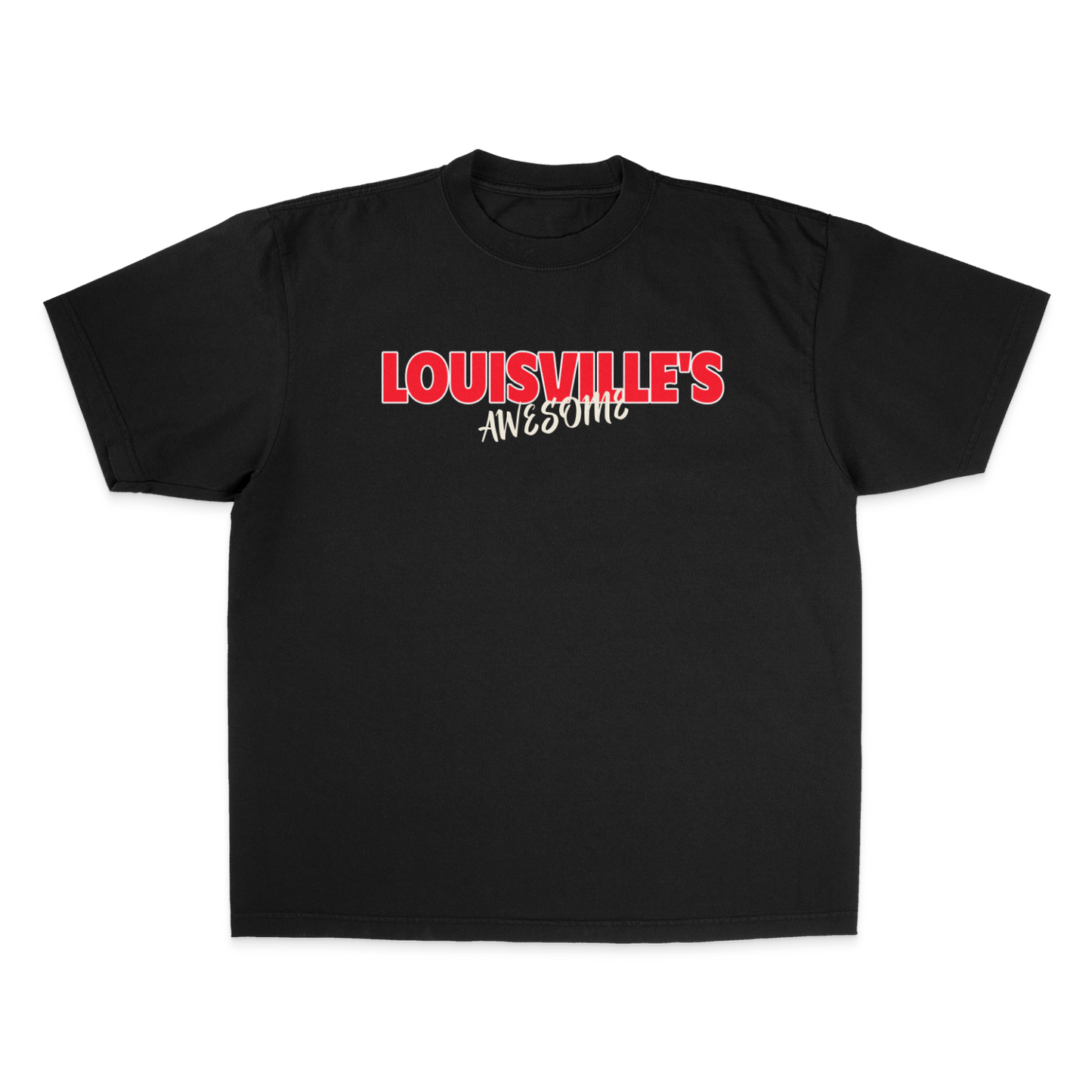 Louisville's Awesome 2nd Gen RED/WHITE. Garment Dye Max Heavyweight Shirt