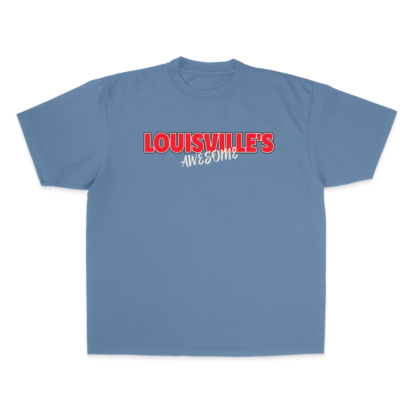 Louisville's Awesome 2nd Gen RED/WHITE. Garment Dye Max Heavyweight Shirt