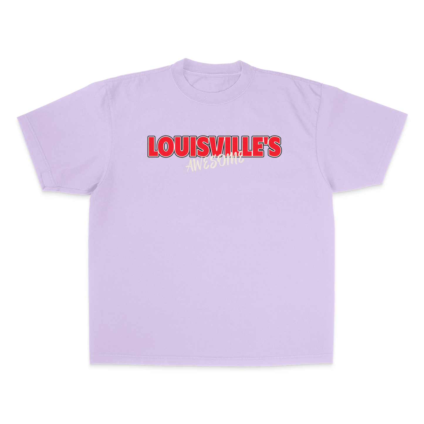 Louisville's Awesome 2nd Gen RED/WHITE. Garment Dye Max Heavyweight Shirt