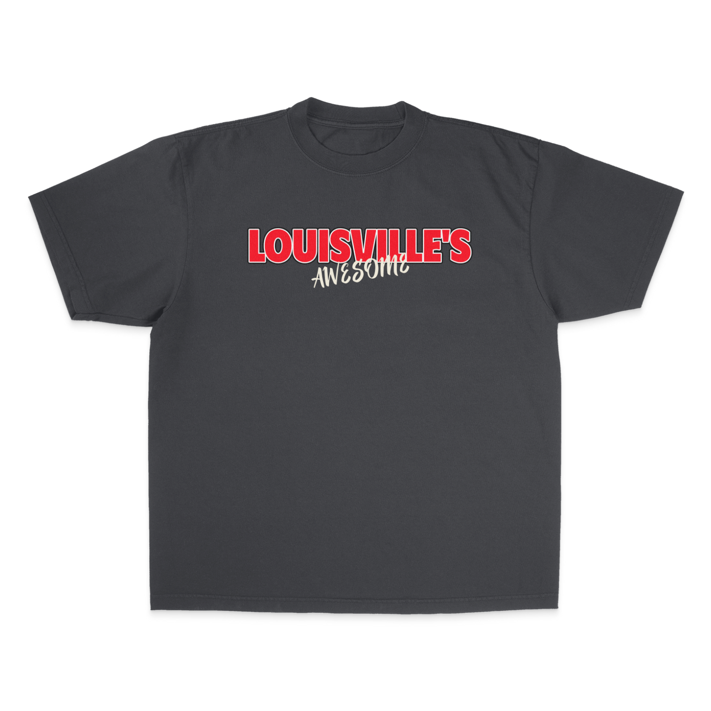 Louisville's Awesome 2nd Gen RED/WHITE. Garment Dye Max Heavyweight Shirt