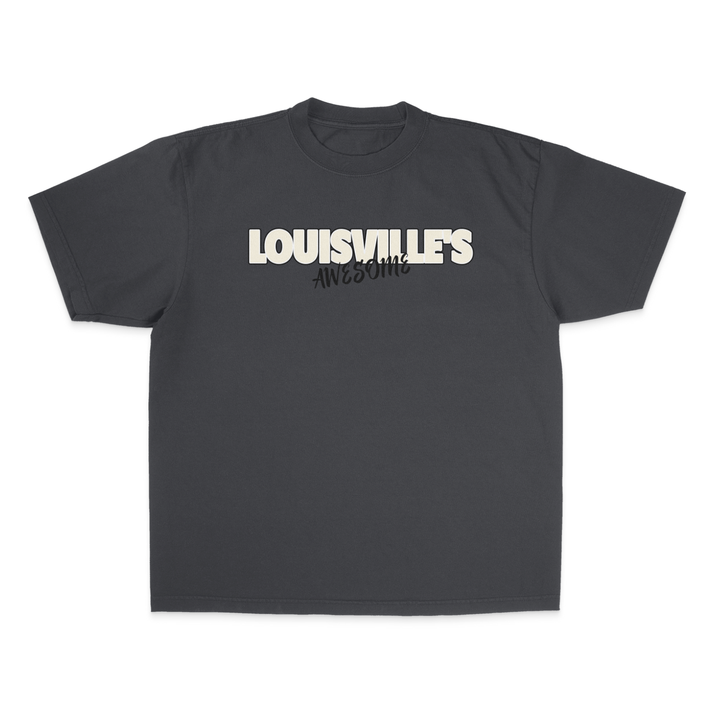 Louisville's Awesome 2nd Gen WHITE/BLACK. Garment Dye Max Heavyweight Shirt