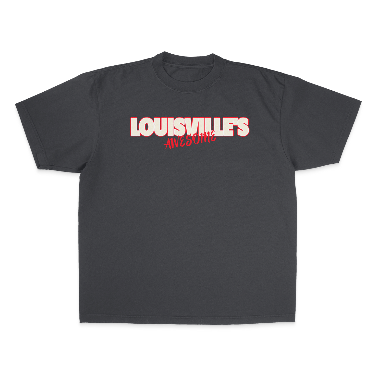 Louisville's Awesome 2nd Gen RED/CREAM. Garment Dye Max Heavyweight Shirt